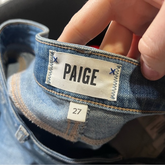 PAIGE Verdugo Ankle Jeans North Star Distressed Eroded Size 27 - Picture 8 of 10